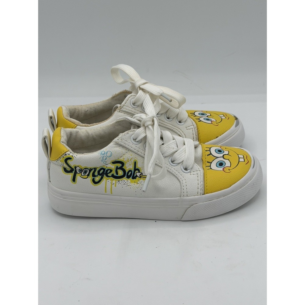 Ground Up Spongebob Squarepants Sneaker Shoes Yellow White Kids Size 11